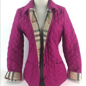 Burberry Brit Fuchsia Quilted Jacket